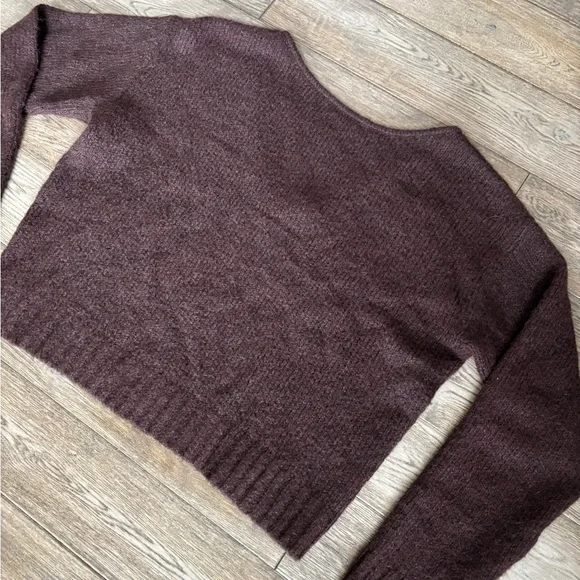White Fox Boutique Softer Love Knit Sweater Chocolate S/M - Picture 8 of 11